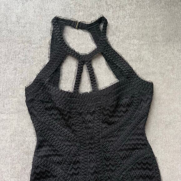 NWOT $1,590 Herve Leger Linden Tulle-trimmed Bodycon Dress - Picture 4 of 10